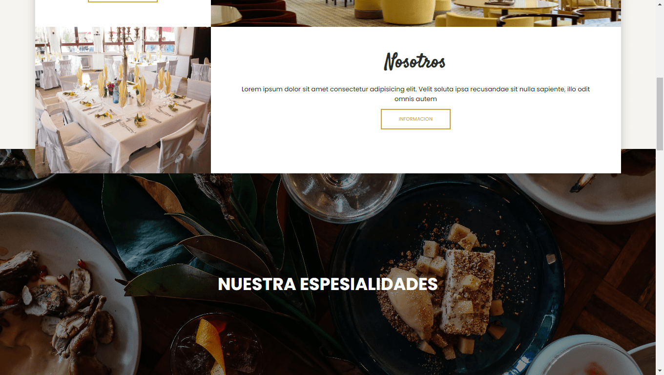 imagenes de la pagina del restauran
